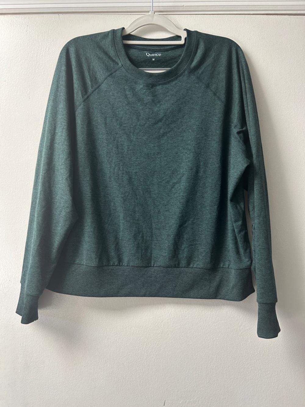 Quince Forest Green Heather Crew Sweatshirt